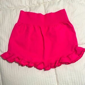 Free people neon seamless ruffle shorts